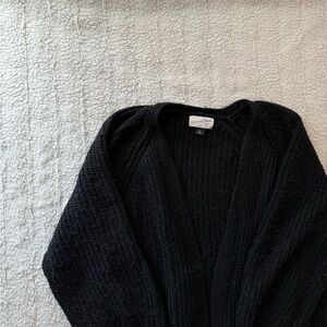 Universal Thread Goods Black Cardigan Knit Sweater